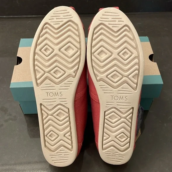 Toms Faded Rose Metallic Linen Alpargata Shoes NWT 8.5 - Picture 6 of 12